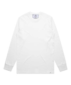 Men's White Heavyweight Long Sleeve T-Shirt